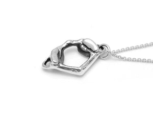 C1 Atlas Vertebra Necklace, Anatomy Jewelry in Sterling Silver