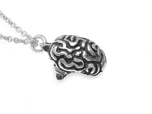 Small Brain Necklace, Anatomical Jewelry in Sterling Silver