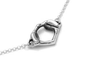 C1 Atlas Vertebra Choker Necklace, Skeleton Jewelry in Sterling Silver