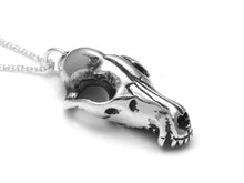 Fox Skull Necklace in Sterling Silver, Handmade Animal Skull Pendant Jewelry