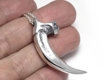 Harpy Eagle Talon Necklace, Bird Claw Jewelry in Sterling Silver