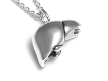 Sterling Silver Anatomical Liver Necklace, Organ Anatomy Jewelry