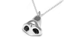 Human Nose Necklace in Sterling Silver, Handmade Anatomy Jewelry