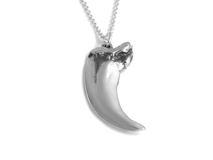 Wolf Claw Necklace in Sterling Silver, Handmade Lupus Spirit Totem Jewelry