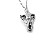 Wolf Skull Necklace, Animal Rock Jewelry in Sterling Silver
