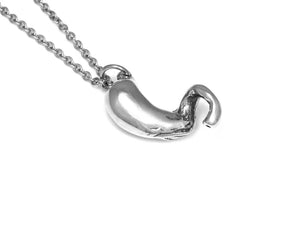 Stomach Necklace, Human Anatomy Jewelry in Pewter