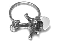 Thoracic Vertebra Keychain, Bone Keyring in Pewter