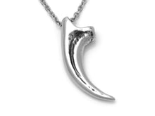 Velociraptor Claw Necklace, Dinosaur Jewelry in Pewter