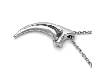 Velociraptor Claw Necklace, Dinosaur Jewelry in Pewter