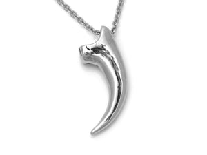 Velociraptor Claw Necklace, Dinosaur Jewelry in Pewter