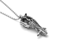 Wild Boar Skull Necklace, Animal Jewelry in Pewter