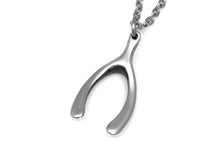 Wishbone Necklace, Furcula Jewelry in Pewter