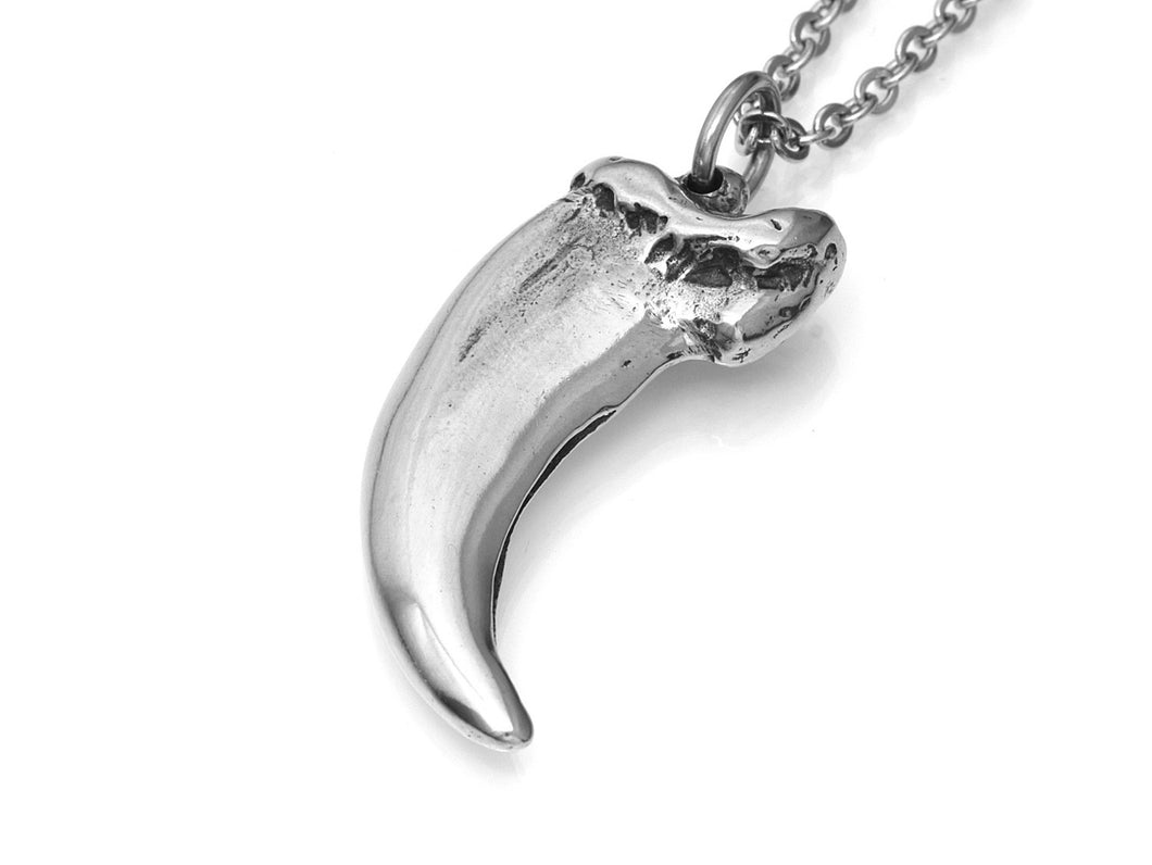 Wolf Claw Necklace, Animal Jewelry in Pewter