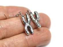 X- and Y Chromosome Dangle Earrings, Genetics Jewelry