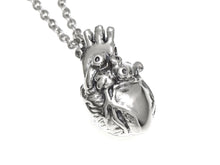 Veiny Anatomical Heart Necklace, Handmade Anatomy Jewelry