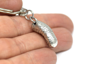 Bacterium Keychain, Bacteria Keyring in Pewter