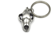 Bear Skull Keychain, Animal Skeleton Keyring in Pewter
