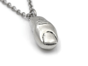 Big Toe Necklace, Human Foot Anatomy Jewelry in Pewter