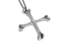 Femur Bone Cross Necklace, Handmade Anatomy Jewelry