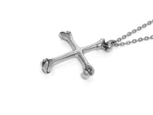 Femur Bone Cross Necklace, Handmade Anatomy Jewelry