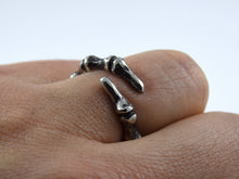 Phalanx Finger Bone Ring, Anatomical Jewelry in Pewter