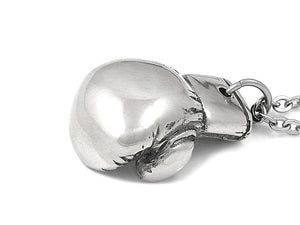 Boxing Glove Pendant Necklace in Pewter