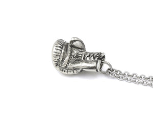 Boxing Glove Pendant Necklace in Pewter