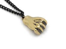 Bronze Human Fist Necklace, Hand Jewelry