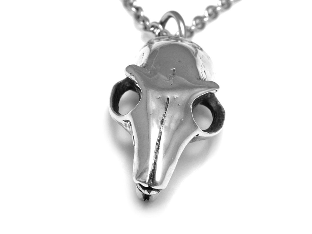 Chipmunk Skull Necklace, Animal Jewelry in Pewter