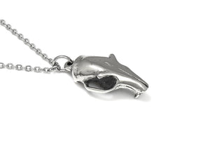 Chipmunk Skull Necklace, Animal Jewelry in Pewter