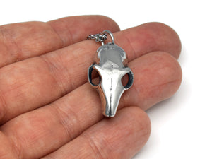 Chipmunk Skull Necklace, Animal Jewelry in Pewter