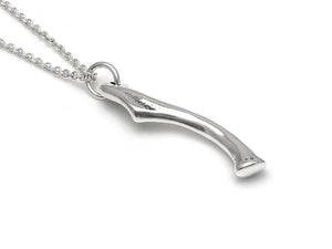 Clavicle Bone Necklace, Skeleton Jewelry in Sterling Silver
