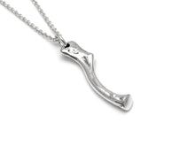 Clavicle Bone Necklace, Skeleton Jewelry in Sterling Silver