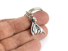 Clitoris Keychain, Female Sexuality Keyring in Pewter