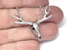 Deer Skull Necklace, Animal Jewelry in Pewter