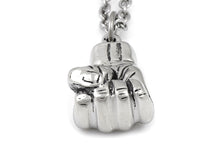 Fist Necklace, Human Hand Anatomy Jewelry in Pewter