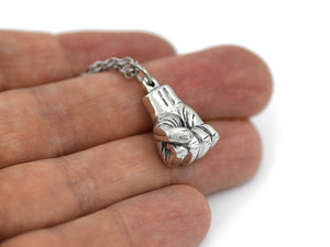 Fist Necklace, Human Hand Anatomy Jewelry in Pewter