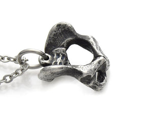 Antiqued Pelvis Necklace, Hip Bone Anatomy Jewelry in Pewter