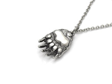 Bear Claw Necklace, Animal Paw Jewelry in Pewter
