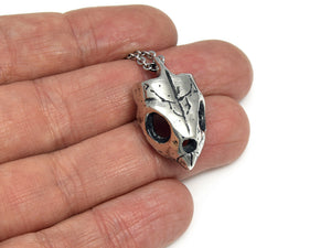 Sea Turtle Skull Necklace, Animal Skeleton Jewelry in Pewter