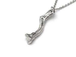 Clavicle Bone Necklace, Human Anatomy Jewelry in Pewter