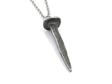 Old Nail Style Necklace, Tool Jewelry in Pewter