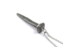 Old Nail Style Necklace, Tool Jewelry in Pewter