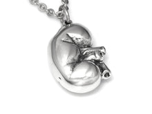 Human Kidney Necklace, Anatomical Jewelry in Pewter