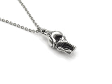 Knee Bone Necklace, Human Anatomy Jewelry in Pewter