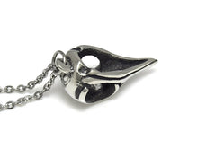 Mourning Dove Skull Necklace, Bird Jewelry in Pewter