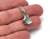 Small Boxing Glove Necklace, Boxer Jewelry in Pewter