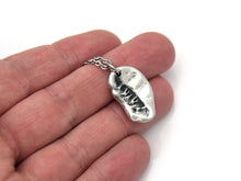 Human Spleen Necklace, Anatomical Jewelry in Pewter