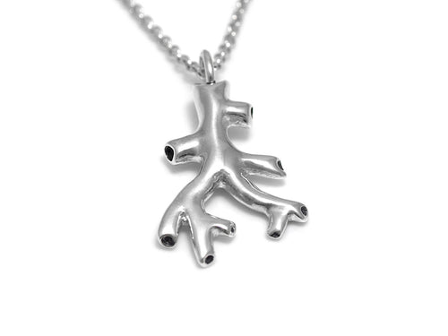 Blood Vessel Charm Necklace, Anatomy Jewelry in Sterling Silver