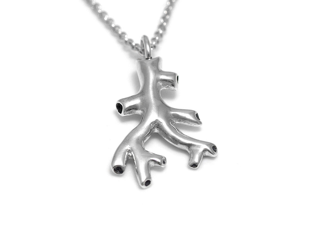 Blood Vessel Charm Necklace, Anatomy Jewelry in Sterling Silver
